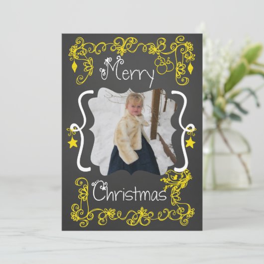 Gele scrollls Gepersonaliseerd de Kaart van de Fot (Staand voorkant)