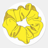 💛gele scrunchie sticker (Voorkant)