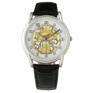 Gele Serenity Cross Horloge