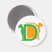 gele serie DD Doggen Magneet (Voorkant / Achterkant)
