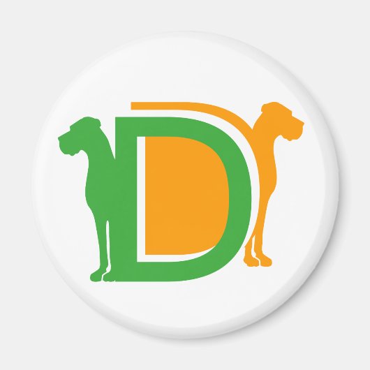 gele serie DD Doggen Magneet (Voorkant)