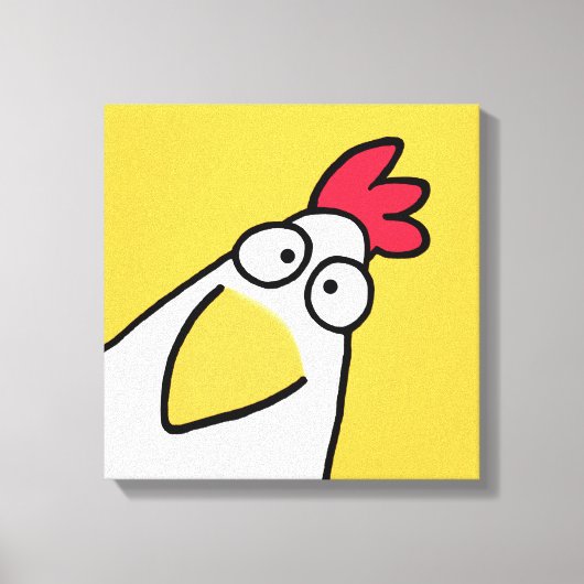 Gele SERIEUZE CHICKEN door Sandra Boynton Canvas Afdruk (Voorkant)
