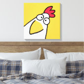 Gele SERIEUZE CHICKEN door Sandra Boynton Canvas Afdruk (Insitu (Slaapkamer))