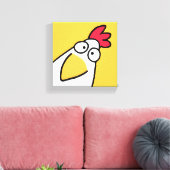 Gele SERIEUZE CHICKEN door Sandra Boynton Canvas Afdruk (Insitu (Woonkamer))