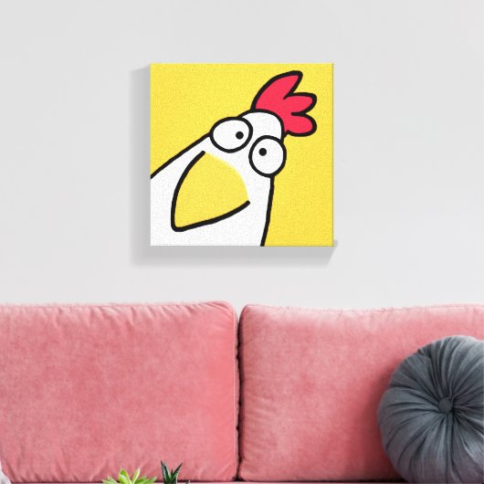 Gele SERIEUZE CHICKEN door Sandra Boynton Canvas Afdruk (Insitu (Woonkamer))