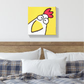 Gele SERIEUZE CHICKEN door Sandra Boynton Canvas Afdruk (Insitu (Slaapkamer))