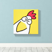 Gele SERIEUZE CHICKEN door Sandra Boynton Canvas Afdruk (Insitu (Houten vloer))