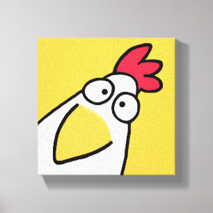 Gele SERIEUZE CHICKEN door Sandra Boynton Canvas Afdruk