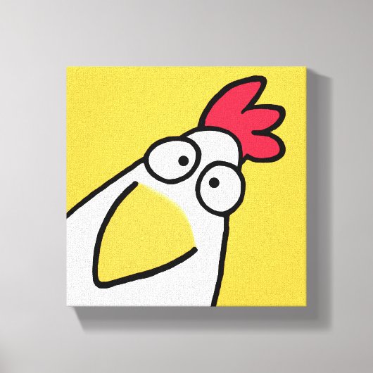 Gele SERIEUZE CHICKEN door Sandra Boynton Canvas Afdruk (Voorkant)