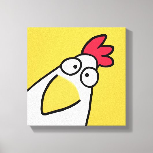 Gele SERIEUZE CHICKEN door Sandra Boynton Canvas Afdruk (Voorkant)