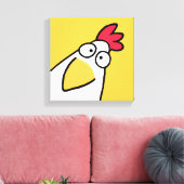 Gele SERIEUZE CHICKEN door Sandra Boynton Canvas Afdruk (Insitu (Woonkamer))