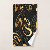 Gele set handdoekjes met patroonpatroon bad handdoek (Handdoek)