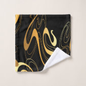 Gele set handdoekjes met patroonpatroon bad handdoek (Wasdoekje)