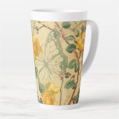 Gele Shabby Cottage Vlinder Latte Mok (Rechterhoek)