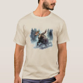 Gele Shirt met Eland van Yellowstone (Voorkant)