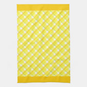 Gele sideways Oranje Border Kitchen Towel Theedoek (Verticaal)