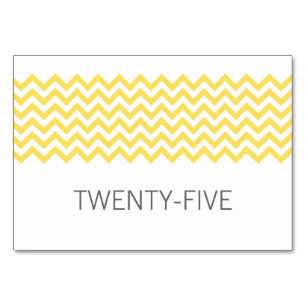Gele Simple Chevron Table Kaart