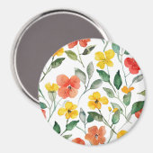 Gele Sinaasappelbloemen Magneet (Voorkant / Achterkant)