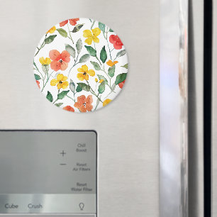 Gele Sinaasappelbloemen Magneet