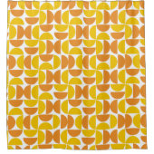 Gele Sinaasappels cirkels Bauhaus Douchegordijn (Voorkant)