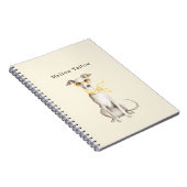 Gele Sjaal Witte Hond Mellow Notitieboek (Rechterzijde)