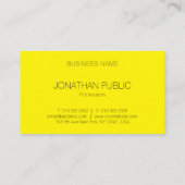 Gele Sjabloon Professional Modern Elegant Trendy Visitekaartje (Achterkant)