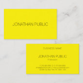 Gele Sjabloon Professional Modern Elegant Trendy Visitekaartje (Voorkant / Achterkant)