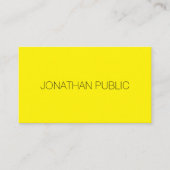 Gele Sjabloon Professional Modern Elegant Trendy Visitekaartje (Voorkant)