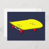 Gele skateboardtien briefkaart (Voorkant / Achterkant)
