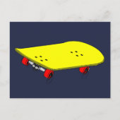 Gele skateboardtien briefkaart (Voorkant)