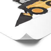 Gele Skid Steer Bouw Decoratie voor Kinderkamers (Hoek)