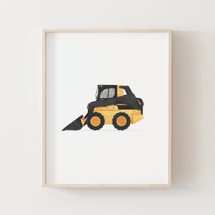 Gele Skid Steer Bouw Decoratie voor Kinderkamers