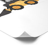 Gele Skid Steer Bouw Decoratie voor Kinderkamers (Hoek)