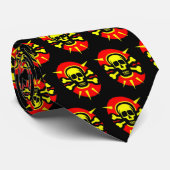 Gele SkullsTie Stropdas (Opgerold)