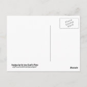 Gele slak die een zonnewijzer bezoekt briefkaart (Achterkant)