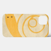 Gele slak op de achtergrond van Cream Case-Mate iPhone Case (Achterkant (horizontaal))