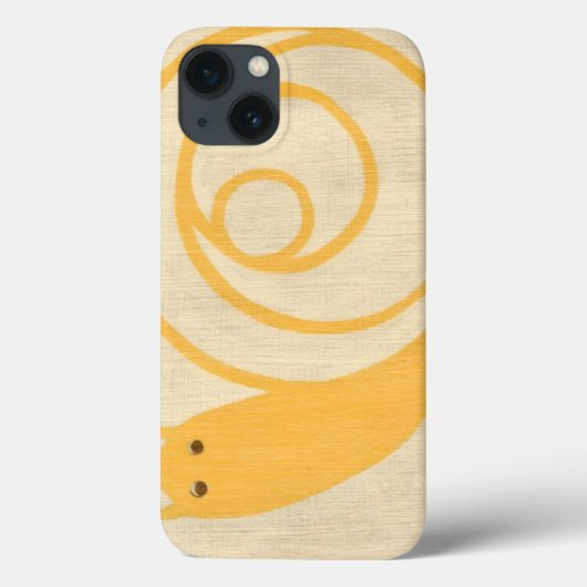 Gele slak op de achtergrond van Cream Case-Mate iPhone Case (Achterkant)