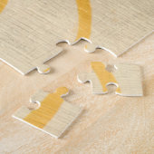 Gele slak op de achtergrond van Cream Legpuzzel (Zijkant)