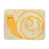 Gele slak op de achtergrond van Cream Magneet (Horizontaal)