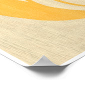 Gele slak op de achtergrond van Cream Poster (Hoek)