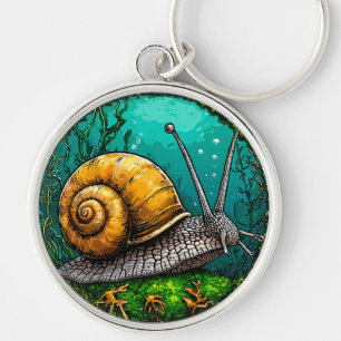 Gele slak sleutelhanger