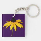 gele sleutelhanger van de coneflower (Achterkant)