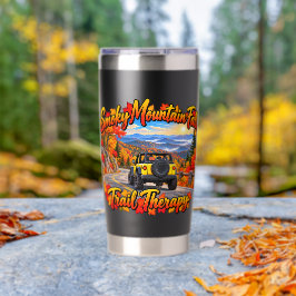 Gele Smoky Mountain Herfst Trail Therapie Tumbler Geïsoleerde Drinkbeker