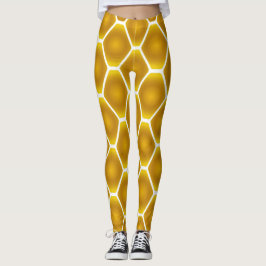 Gele Snake Diamond Print Leggings