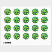 Gele Snapper Wallpaper Ronde Sticker (Vel)