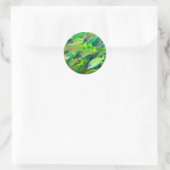 Gele Snapper Wallpaper Ronde Sticker (Tas)