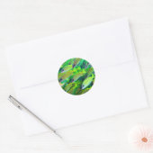 Gele Snapper Wallpaper Ronde Sticker (Envelop)