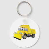 Gele sneeuwploeg Cartoon Sleutelhanger (Voorkant)