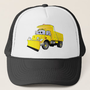 Gele sneeuwploeg Cartoon Trucker Pet