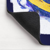 Gele sneeuwpop in blizzard muismat (Hoek)